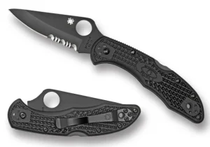 Delica® 4 FRN Black/Black Blade<Spyderco Best