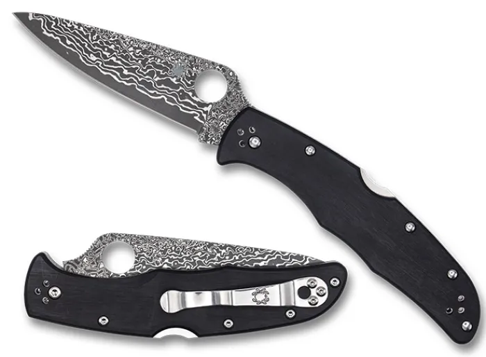 endurareg__black_pakkawoo_0.webp Endura® 4 Black Pakkawood Damascus Exclusive<Spyderco Best