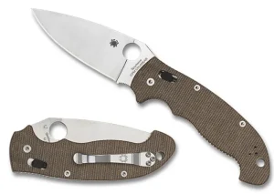 Manix&reg; 2 XL Brown Canvas Micarta CPM CRU-WEAR<Spyderco Online