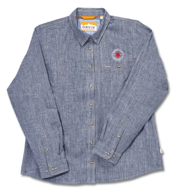 Orvis® Women's Tech Chambray Blue Work Shirt Long Sleeve<Spyderco Discount