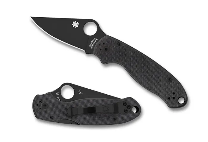 para__g_blackblack_blade_0.webp Para® 3 G-10 Black/Black Blade<Spyderco Clearance
