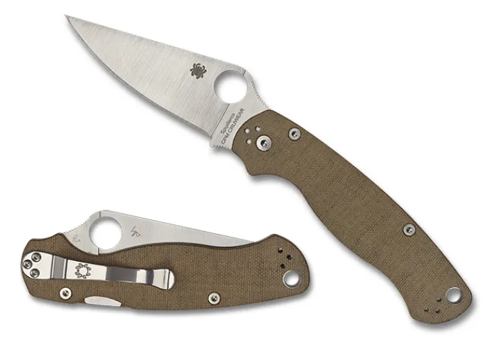 para_military__cpm_cruwea_0.webp Para Military® 2 CPM CRU-WEAR Micarta<Spyderco Hot