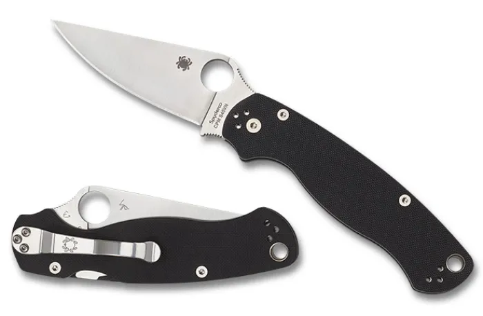 para_military__g_black_pl_0.webp Para Military® 2 G-10 Black PlainEdge™<Spyderco New