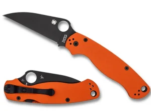 Para Military® 2 Orange G-10 CTS XHP Wharncliffe Black Blade Exclusive<Spyderco Discount