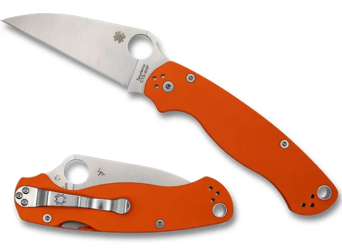 para_military__orange_g_c_0.webp Para Military® 2 Orange G-10 CTS XHP Wharncliffe Exclusive<Spyderco Best