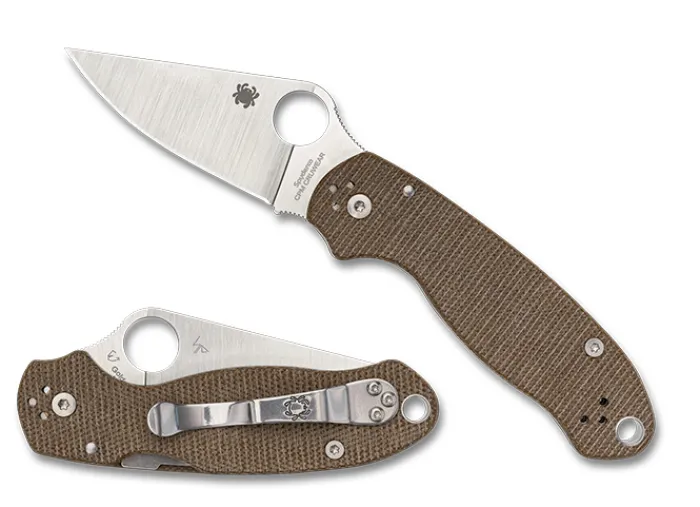 parareg___brown_canvas_mi_0.webp Para® 3 Brown Canvas Micarta CPM CRU-WEAR<Spyderco Hot
