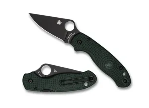 Para&reg; 3 Lightweight Deep Forest Green FRN CPM CRU-WEAR Black Blade Exclusive<Spyderco Best